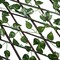 17x95" Brown Wood Expandable Lattice Fence Faux Ivy Leaves Backdrop Panel Party